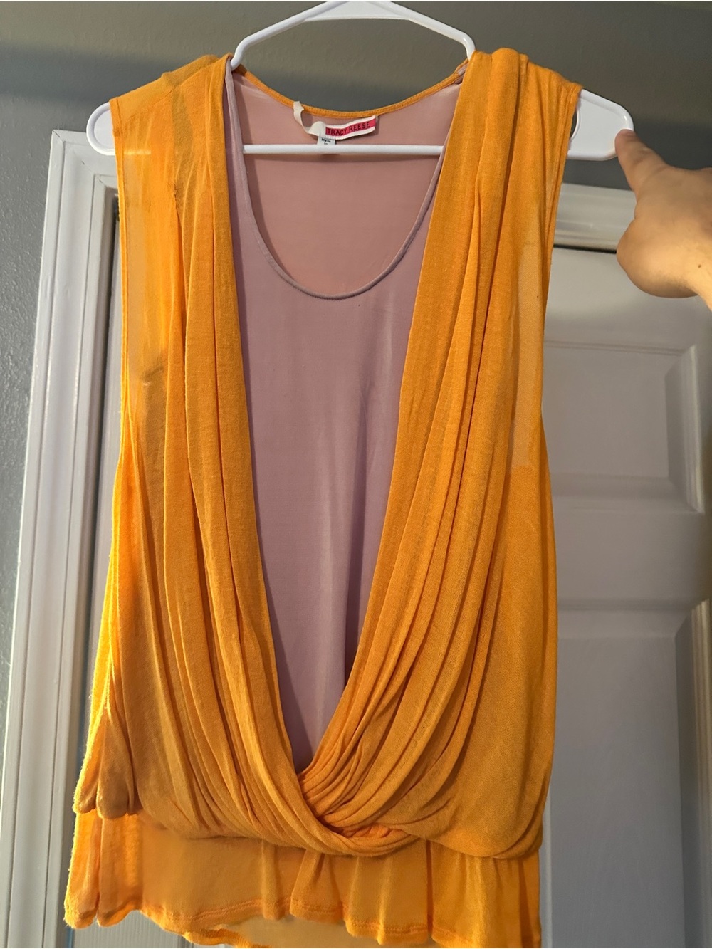 Tracy Reese Draped Sleeveless Layered Top Petite EUC - Picture 5 of 9